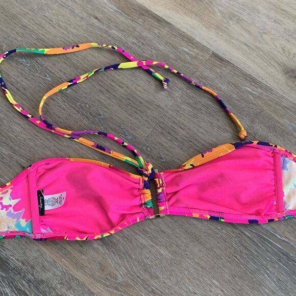 Old Navy bikini 2 piece bathing/swim suit pink floral med top large bottom NWOT - Picture 10 of 14